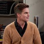 Leo’s camel cardigan on Days of our Lives