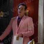 Leo’s pink suit on Days of our Lives