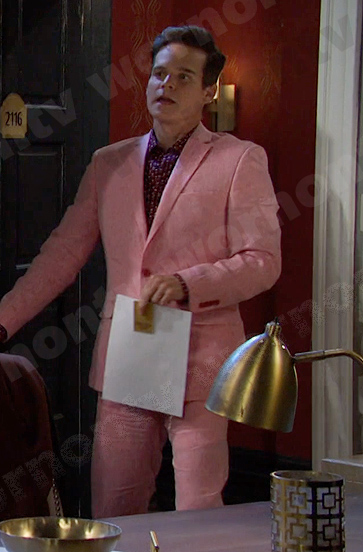 Leo’s pink suit on Days of our Lives