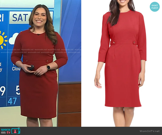 WornOnTV: Violeta Yas’s red quarter sleeve dress on NBC News Daily ...