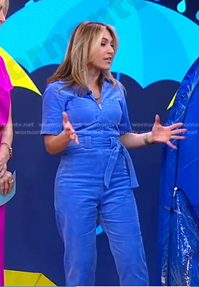 Lori’s blue corduroy jumpsuit on Good Morning America