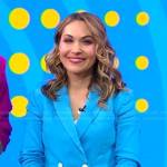 Lori’s blue double breasted blazer on Good Morning America