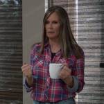 Lucy’s red plaid shirt on General Hospital
