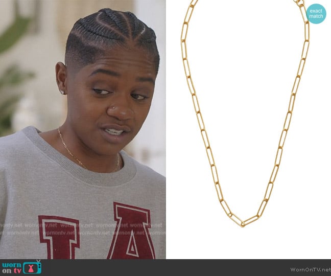 Madewell Paperclip Chain Necklace worn by Tamia Cooper (Bre Z) on All American