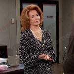 Maggie’s black polka dot dress on Days of our Lives