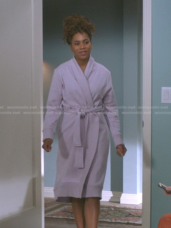 Maggie’s pink robe on Greys Anatomy