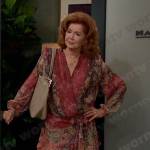 Maggie’s printed wrap dress on Days of our Lives