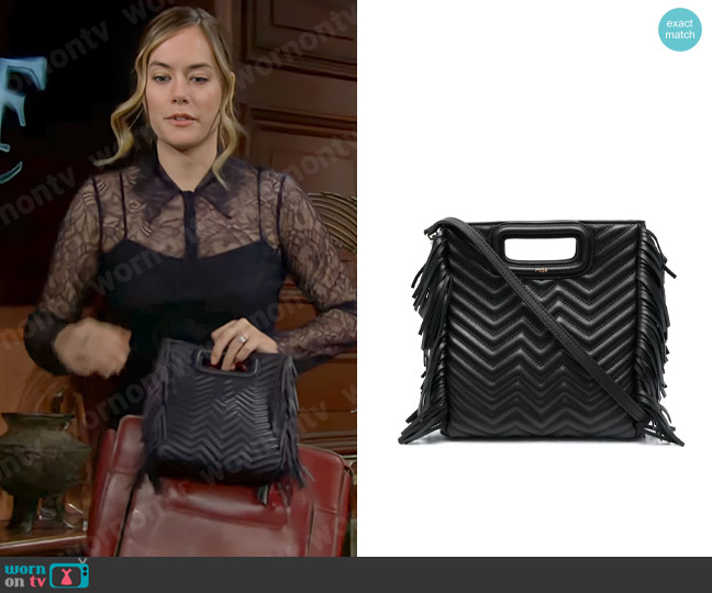 Maje Quilted Fringed Bag worn by Hope Logan (Annika Noelle) on The Bold and the Beautiful