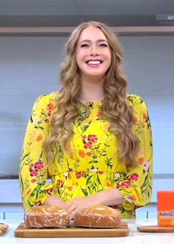 Mandy Merriman’s yellow floral dress on Good Morning America