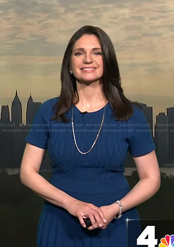WornOnTV: Maria’s blue cable knit dress on Today | Maria Larosa ...