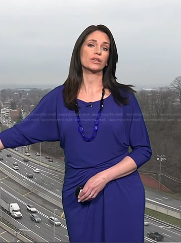 WornOnTV: Maria’s blue draped dress on Today | Maria Larosa | Clothes ...