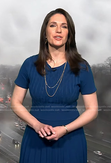 Maria’s blue cable knit dress on Today