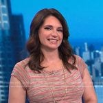 Maria’s pink stripe layered dress on Today