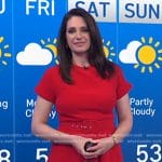 Maria’s red belted flare dress on Today