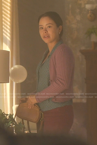 Mariana's brown crossbody bag on Good Trouble