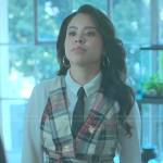 Mariana’s plaid bee wrap mini dress on Good Trouble