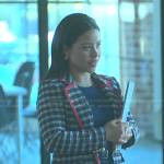 Mariana’s plaid tweed blazer on Good Trouble