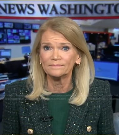 Martha Raddatz’s green tweed blazer on Good Morning America