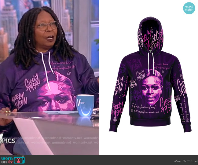 Melanin Apparel Cicely Tyson Hoodie worn by Whoopi Goldberg on The View