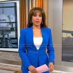 Michelle Miller’s blue suit with belt on CBS Mornings