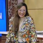 Michelle Yeoh’s butterfly applique jacket on Live with Kelly and Ryan