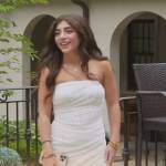 Milania’s white corset mini dress on The Real Housewives of New Jersey