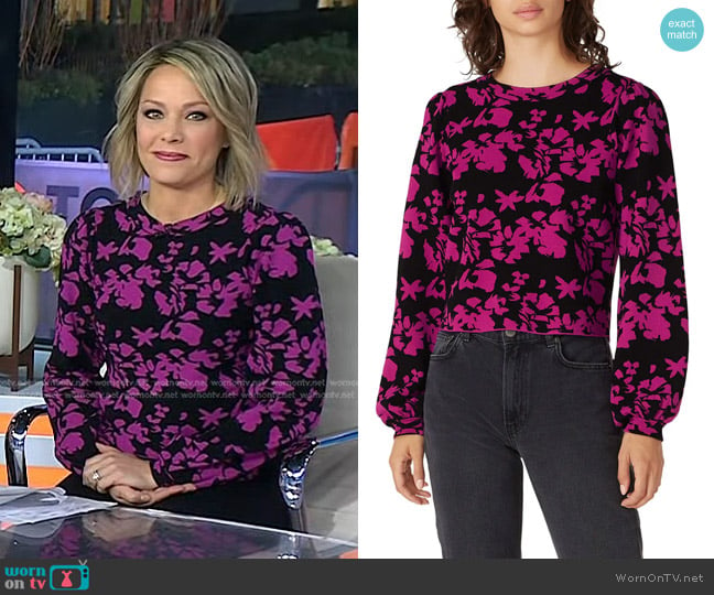 Milly Floral Sweater worn by Dylan Dreyer on Today