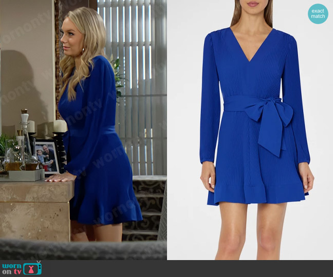 Milly Liv Dress in Cobalt worn by Abby Newman (Melissa Ordway) on The Young and the Restless