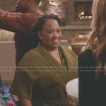 Miranda’s khaki wrap jacket on Greys Anatomy