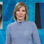 Kate Snow’s blue pointelle knit sweater on Today