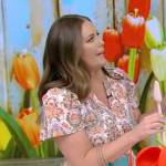 Monica Mangin’s floral dress on Live with Kelly and Ryan