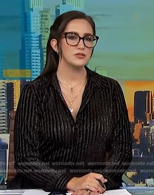 Savannah's metallic striped shirt on NBC News Daily