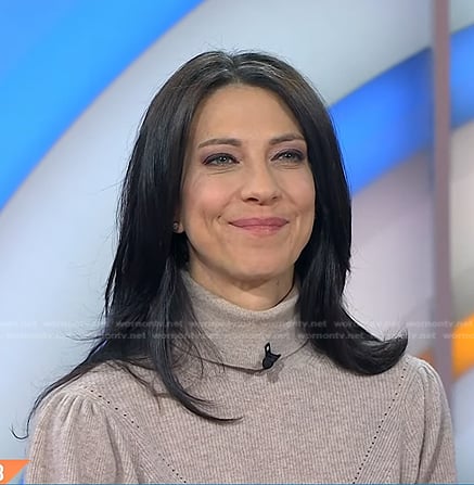 Dr. Natalie Azar’s beige turtleneck sweater on Today