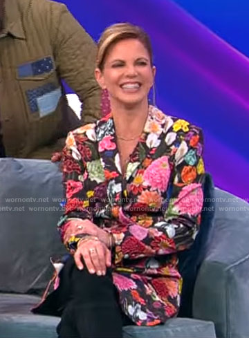 Natalie Morales’s floral blazer dress on CBS Mornings