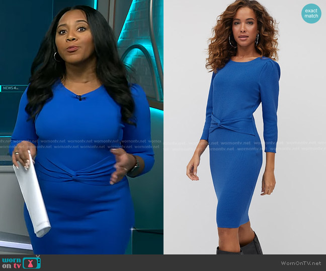 WornOnTV: Kay Angrum’s blue twist-waist dress on NBC News Daily | Kay ...