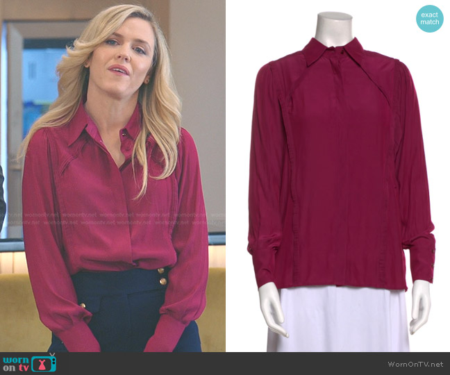 Nicholas Long Sleeve Blouse worn by Sadie Ryan (Harriet Dyer) on American Auto