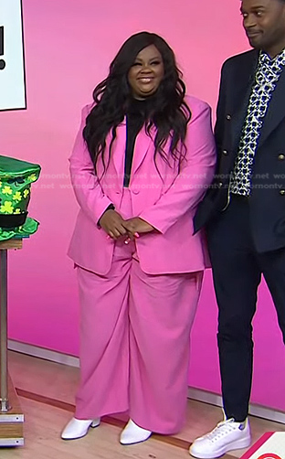 Nicole Byer's pink blazer and pants on Today