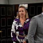 Nicole’s white floral shirtdress on Days of our Lives