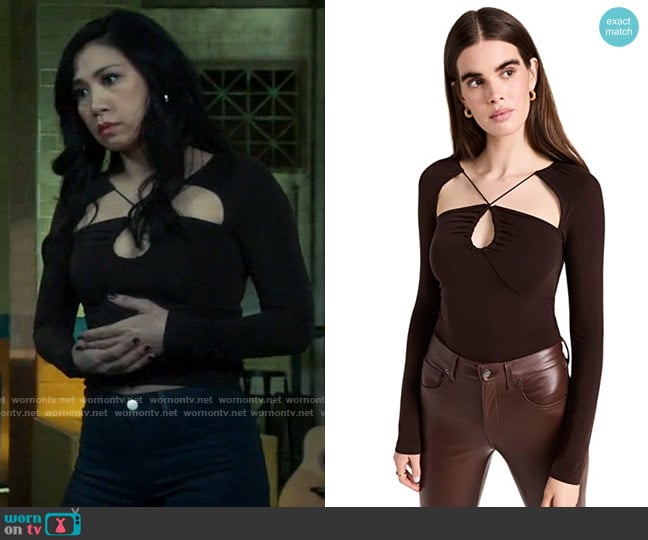 Ninety Percent Cora Top worn by Melody Bayani (Liza Lapira) on The Equalizer