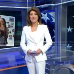 Norah’s white suit on CBS Evening News