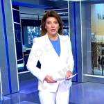 Norah’s white suit on CBS Evening News