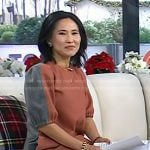 Vicky’s pink puff sleeve shift dress on Today