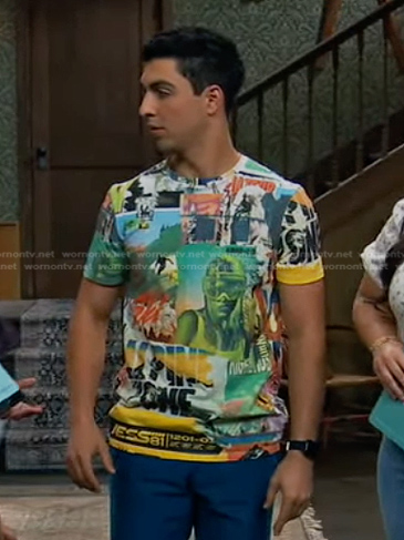 Parker’s graphic print tee on Bunkd