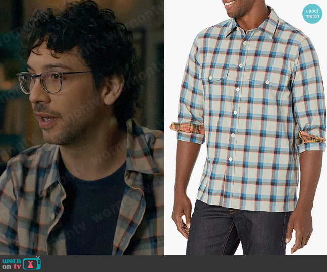 PS Paul Smith Plaid Cotton Shirt worn by Edward (Rick Glassman) on Not Dead Yet