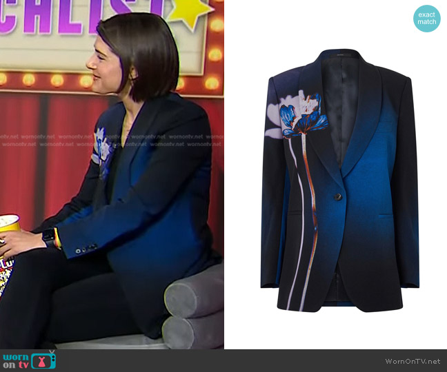 Paul Smith Shadow Floral Shawl Collar Blazer worn by Daryn Carp on Today