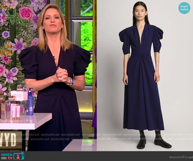 Proenza Schouler Matte Viscose Crepe Dress worn by Sara Haines on The View