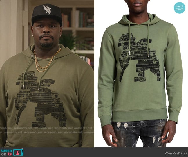 Prps Deming Graphic Hoodie worn by Sherm Jones (Carl Tart) on Grand Crew