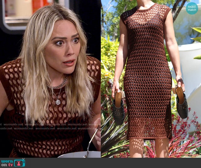 Rachel Comey Coax Lace Dress in Espresso worn by Sophie (Hilary Duff) on How I Met Your Father