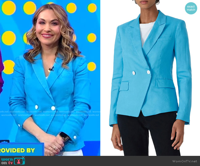 Rag & Bone Fletcher Linen Blazer worn by Lori Bergamotto on Good Morning America