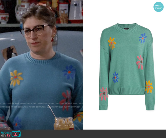 Rails Zoey Sweater in Multi Flowers worn by Kat Silver (Mayim Bialik) on Call Me Kat
